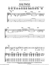 Cover icon of Andy Warhol sheet music for guitar (tablature) by David Bowie, intermediate skill level