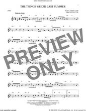 Cover icon of The Things We Did Last Summer sheet music for horn solo by Sammy Cahn and Jule Styne, intermediate skill level