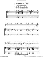Cover icon of You Really Got Me sheet music for guitar (tablature) by The Kinks and Ray Davies, intermediate skill level