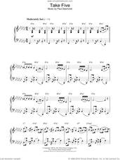 Cover icon of Take Five sheet music for piano solo by Dave Brubeck and Paul Desmond, intermediate skill level