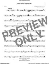 Cover icon of You Won't See Me sheet music for cello solo by The Beatles, John Lennon and Paul McCartney, intermediate skill level