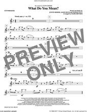 Cover icon of What Do You Mean? (complete set of parts) sheet music for orchestra/band by Mark Brymer, Jason Boyd, Justin Bieber and Mason Levy, intermediate skill level