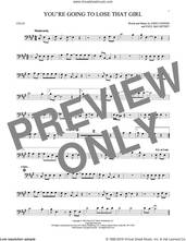 Cover icon of You're Going To Lose That Girl sheet music for cello solo by The Beatles, John Lennon and Paul McCartney, intermediate skill level