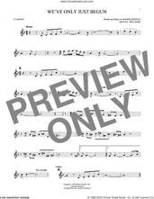 Cover icon of We've Only Just Begun sheet music for clarinet solo by Carpenters, Paul Williams and Roger Nichols, wedding score, intermediate skill level