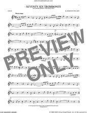 Cover icon of Seventy Six Trombones sheet music for violin solo by Meredith Willson, intermediate skill level