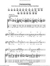 Cover icon of Homecoming sheet music for guitar (tablature) by Green Day, Billie Joe Armstrong, Frank Wright and Mike Pritchard, intermediate skill level