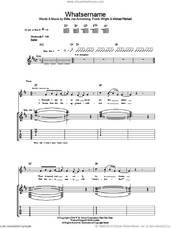 Cover icon of Whatsername sheet music for guitar (tablature) by Green Day, Billie Joe Armstrong, Frank Wright and Mike Pritchard, intermediate skill level