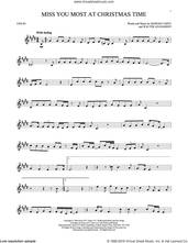 Cover icon of Miss You Most At Christmas Time sheet music for violin solo by Mariah Carey and Walter Afanasieff, intermediate skill level