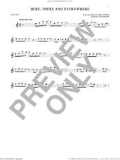 Cover icon of Here, There And Everywhere sheet music for alto saxophone solo by The Beatles, George Benson, John Lennon and Paul McCartney, wedding score, intermediate skill level
