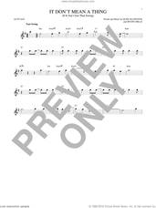 Cover icon of It Don't Mean A Thing (If It Ain't Got That Swing) sheet music for alto saxophone solo by Duke Ellington and Irving Mills, intermediate skill level