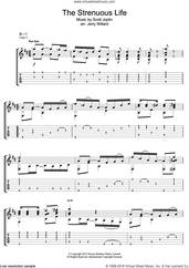 Cover icon of The Strenuous Life sheet music for guitar (tablature) by Scott Joplin and Jerry Willard, intermediate skill level