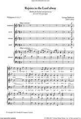 Cover icon of Rejoice In The Lord Alway sheet music for choir (SATB: soprano, alto, tenor, bass) by George Rathbone, classical score, intermediate skill level