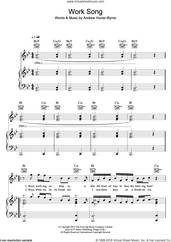 Cover icon of Work Song sheet music for voice, piano or guitar by Hozier and Andrew Hozier-Byrne, intermediate skill level