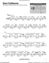 Cover icon of Dani California sheet music for drums by Red Hot Chili Peppers, Anthony Kiedis, Chad Smith, Flea and John Frusciante, classical score, intermediate skill level