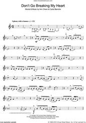 Cover icon of Don't Go Breaking My Heart sheet music for violin solo by Elton John, Ann Orson and Carte Blanche, intermediate skill level