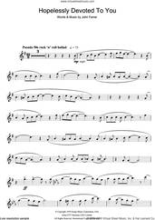 Cover icon of Hopelessly Devoted To You (from Grease) sheet music for flute solo by Olivia Newton-John and John Farrar, intermediate skill level