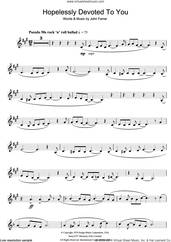 Cover icon of Hopelessly Devoted To You (from Grease) sheet music for trumpet solo by Olivia Newton-John and John Farrar, intermediate skill level