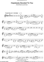 Cover icon of Hopelessly Devoted To You (from Grease) sheet music for violin solo by Olivia Newton-John and John Farrar, intermediate skill level