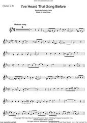 Cover icon of I've Heard That Song Before sheet music for clarinet solo by Harry James, Jule Styne and Sammy Cahn, intermediate skill level