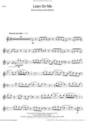 Cover icon of Lean On Me sheet music for flute solo by Bill Withers, intermediate skill level