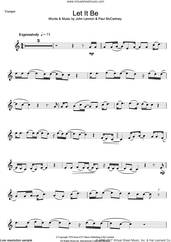 Cover icon of Let It Be sheet music for trumpet solo by The Beatles, John Lennon and Paul McCartney, intermediate skill level