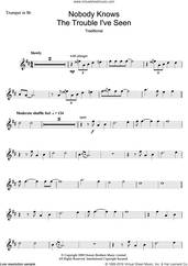 Cover icon of Nobody Knows The Trouble I've Seen sheet music for trumpet solo by Louis Armstrong and Miscellaneous, intermediate skill level