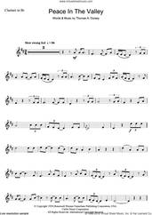 Cover icon of (There'll Be) Peace In The Valley (For Me) sheet music for clarinet solo by Mahalia Jackson, Johnny Cash and Tommy Dorsey, intermediate skill level