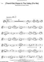 Cover icon of (There'll Be) Peace In The Valley (For Me) sheet music for flute solo by Johnny Cash and Tommy Dorsey, intermediate skill level