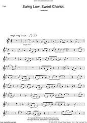 Cover icon of Swing Low, Sweet Chariot sheet music for flute solo, intermediate skill level