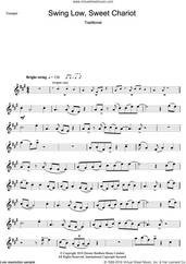 Cover icon of Swing Low, Sweet Chariot sheet music for trumpet solo, intermediate skill level