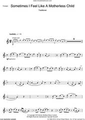 Cover icon of Sometimes I Feel Like A Motherless Child sheet music for trumpet solo, intermediate skill level