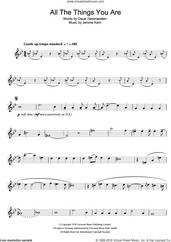 Cover icon of All The Things You Are sheet music for tenor saxophone solo by Jerome Kern and Oscar II Hammerstein, intermediate skill level