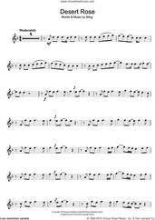 Cover icon of Desert Rose sheet music for trumpet solo by Sting, intermediate skill level