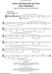 Cover icon of Honor Him/Now We Are Free (from Gladiator) sheet music for clarinet solo by Hans Zimmer, Klaus Badelt and Lisa Gerrard, intermediate skill level