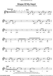 Cover icon of Shape Of My Heart sheet music for flute solo by Backstreet Boys, Lisa Miskovsky, Max Martin and Rami, intermediate skill level