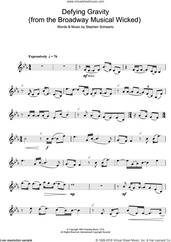 Cover icon of Defying Gravity (from Wicked) sheet music for trumpet solo by Glee Cast and Stephen Schwartz, intermediate skill level