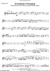 Cover icon of Everybody's Changing sheet music for clarinet solo by Tim Rice-Oxley, Richard Hughes and Tom Chaplin, intermediate skill level