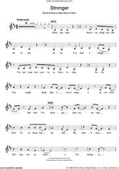 Cover icon of Stronger sheet music for clarinet solo by Britney Spears, Max Martin and Rami, intermediate skill level