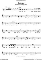 Cover icon of Stronger sheet music for violin solo by Britney Spears, Max Martin and Rami, intermediate skill level