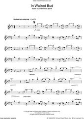Cover icon of In Walked Bud sheet music for flute solo by Thelonious Monk, intermediate skill level