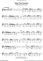 Cover icon of Stop The Cavalry sheet music for clarinet solo by Jona Lewie, intermediate skill level