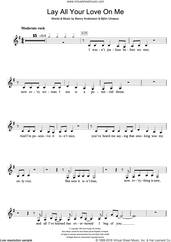 Cover icon of Lay All Your Love On Me sheet music for clarinet solo by ABBA, Benny Andersson and Bjorn Ulvaeus, intermediate skill level