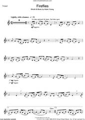 Cover icon of Fireflies sheet music for trumpet solo by Owl City and Adam Young, intermediate skill level