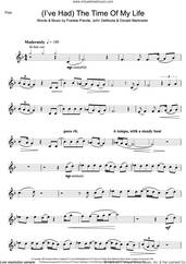 Cover icon of (I've Had) The Time Of My Life sheet music for flute solo by Bill Medley, Jennifer Warnes, Donald Markowitz, Frankie Previte and John DeNicola, intermediate skill level