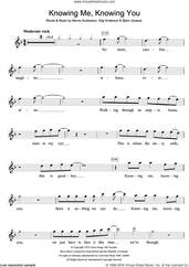 Cover icon of Knowing Me, Knowing You sheet music for violin solo by ABBA, Benny Andersson, Bjorn Ulvaeus and Stig Anderson, intermediate skill level