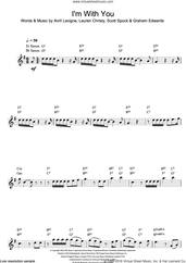 Cover icon of I'm With You sheet music for saxophone solo by Avril Lavigne, Graham Edwards, Lauren Christy and Scott Spock, intermediate skill level