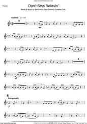 Cover icon of Don't Stop Believin' sheet music for trumpet solo by Journey, Glee Cast, Jonathan Cain, Neal Schon and Steve Perry, intermediate skill level