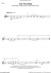 Cover icon of Into The West (from The Lord Of The Rings: The Return Of The King) sheet music for clarinet solo by Annie Lennox, Fran Walsh and Howard Shore, intermediate skill level