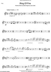 Cover icon of Ring Of Fire sheet music for flute solo by Johnny Cash, June Carter and Merle Kilgore, intermediate skill level