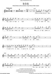 Cover icon of S.O.S. sheet music for violin solo by ABBA, Benny Andersson, Bjorn Ulvaeus and Stig Anderson, intermediate skill level